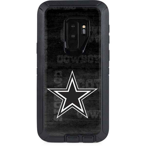 NFL Dallas Cowboys Black & White Otterbox Defender Galaxy Skin